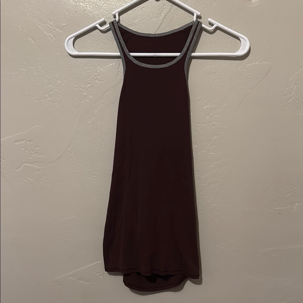Lululemon Athletica Dark Brown Tank Top with Keyhole Back 4